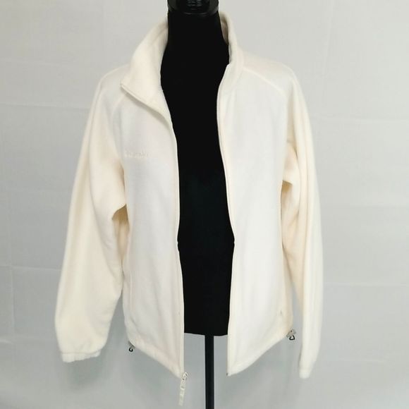 Columbia Jackets & Blazers - Columbia Cream Fleece Jacket Size Large. #262